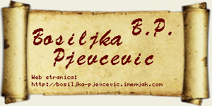 Bosiljka Pjevčević vizit kartica